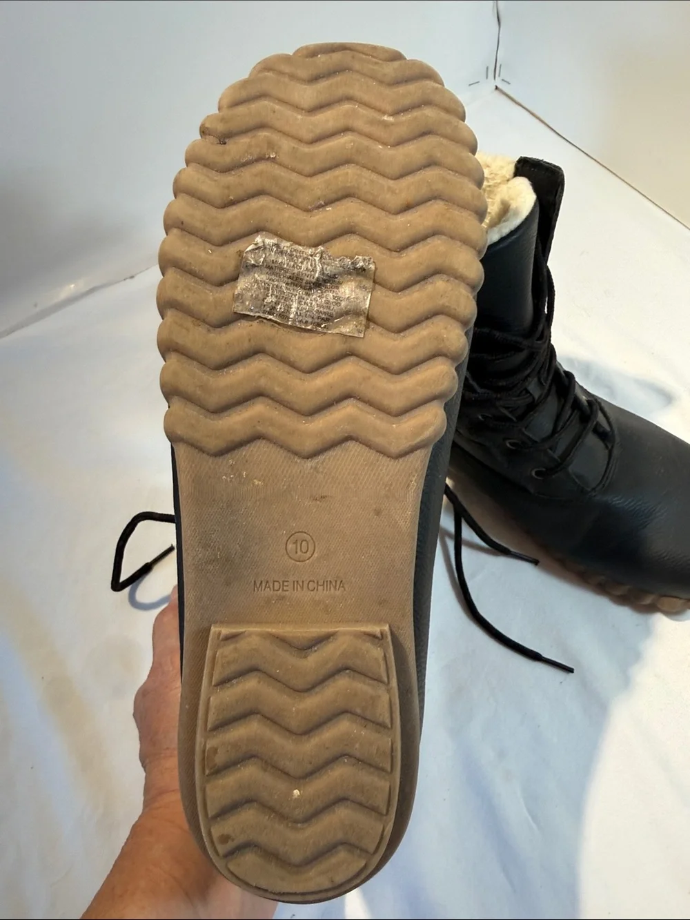 Cushion Walk by Avon  Quilted Lace-Up Winter Boots with Faux Fur Trim